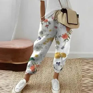 Pantalon Décontracté en Coton et Lin pour Femme ORIS WEAR
