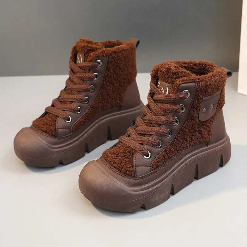 Bottes Montantes à Lacets en Cachemire ORIS WEAR