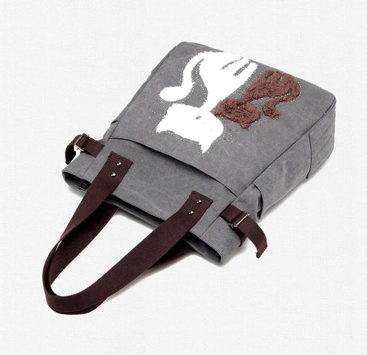 Sac en Toile avec Chat Mignon Appliqué ORIS WEAR