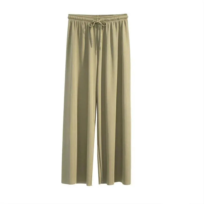Pantalon Large en Soie Glacée, Culotte 9/10 Femme ORIS WEAR
