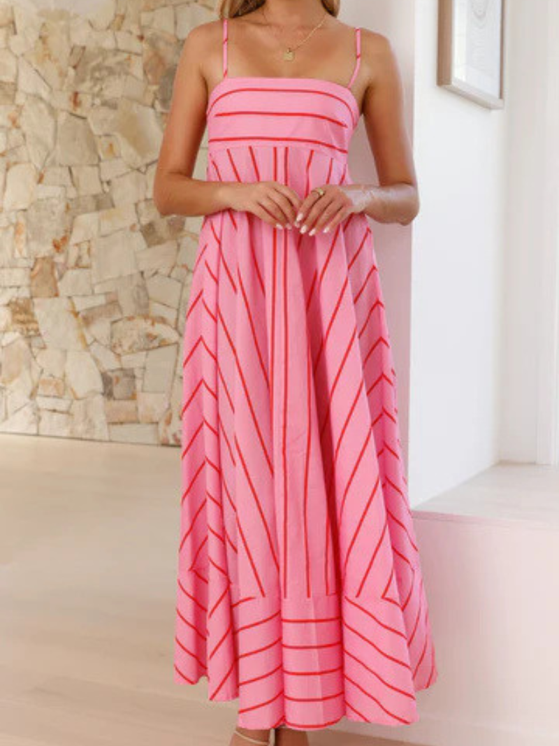 Robe Longue Bohème à Spaghetti et Dos Élastique ORIS WEAR