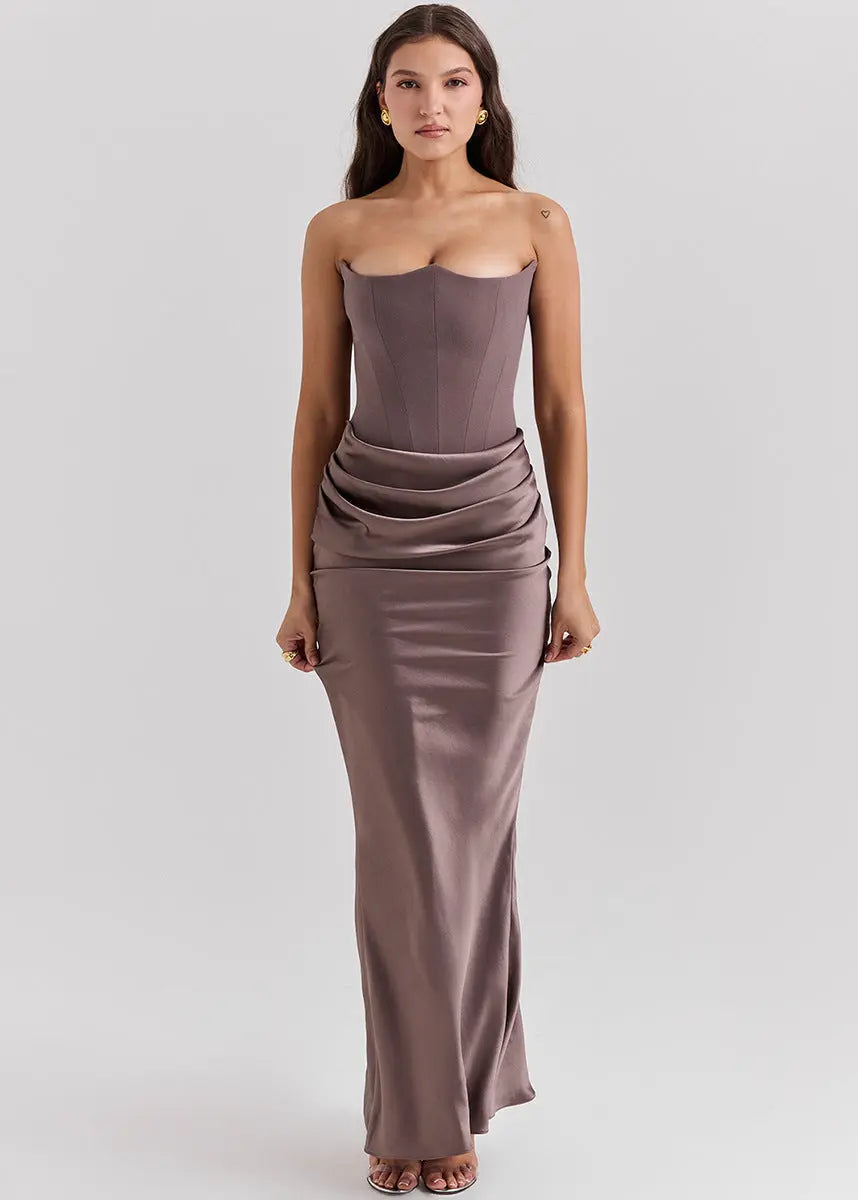 Robe longue bustier élégante soirée ORIS WEAR