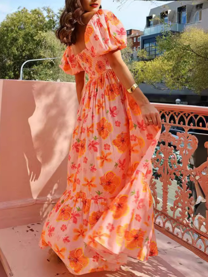 Robe Évasion Bohème à Manches Bouffantes ORIS WEAR