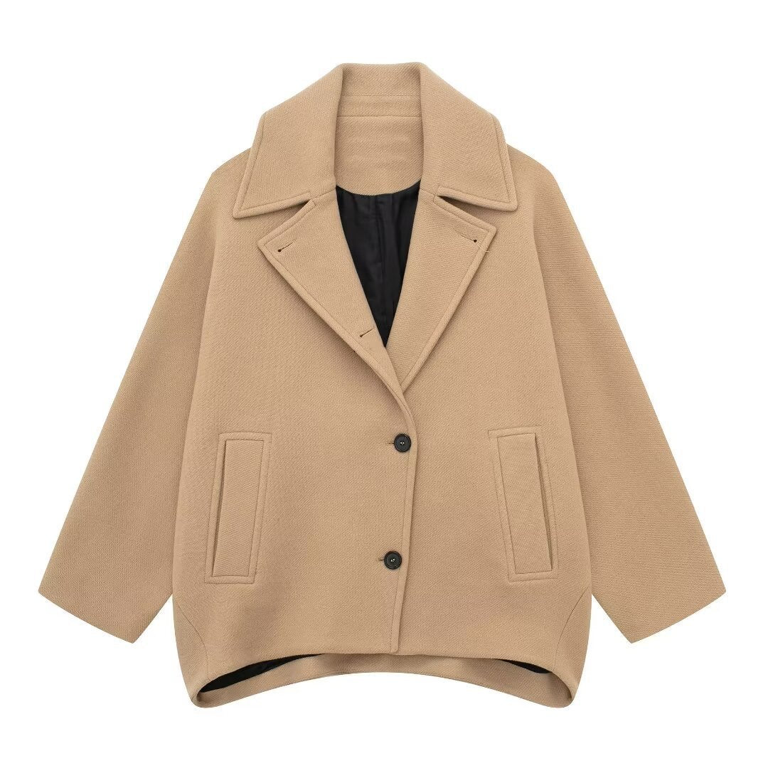 Manteau Court en Laine Mélangée – Charme Automnal ORIS WEAR