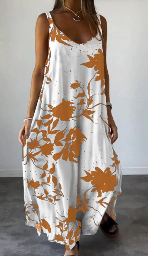 Robe d'été à bretelles imprimée ORIS WEAR
