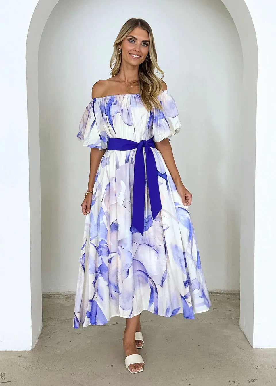 Robe longue fleurie élégance estivale ORIS WEAR