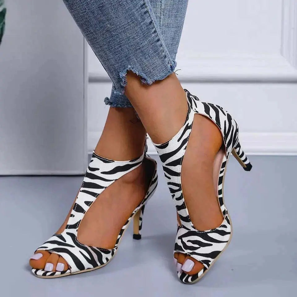 Sandales à Talons Zip & Bout Ouvert ORIS WEAR
