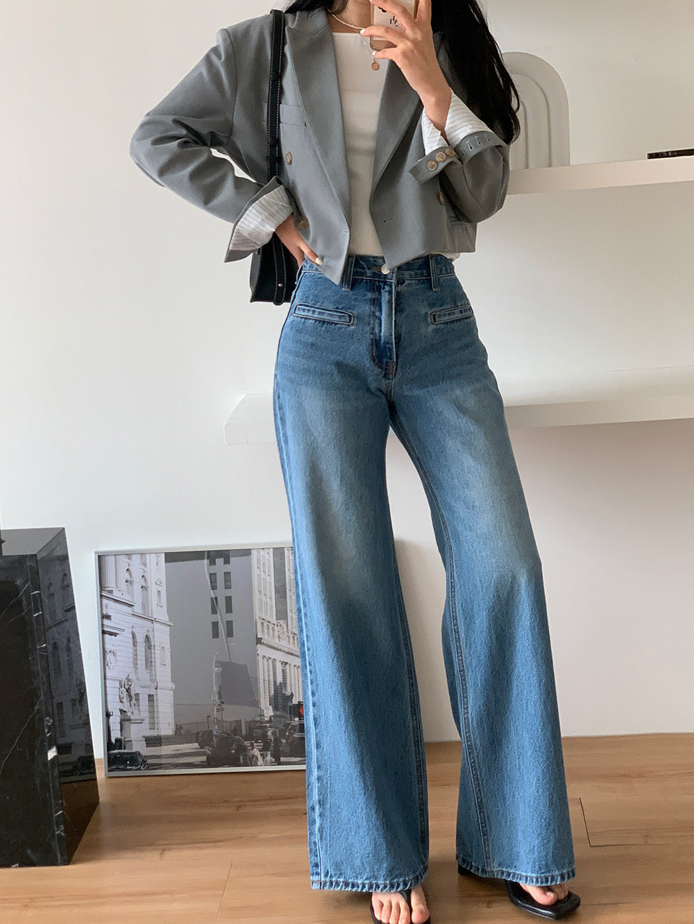Jean amincissant rétro taille haute ORIS WEAR