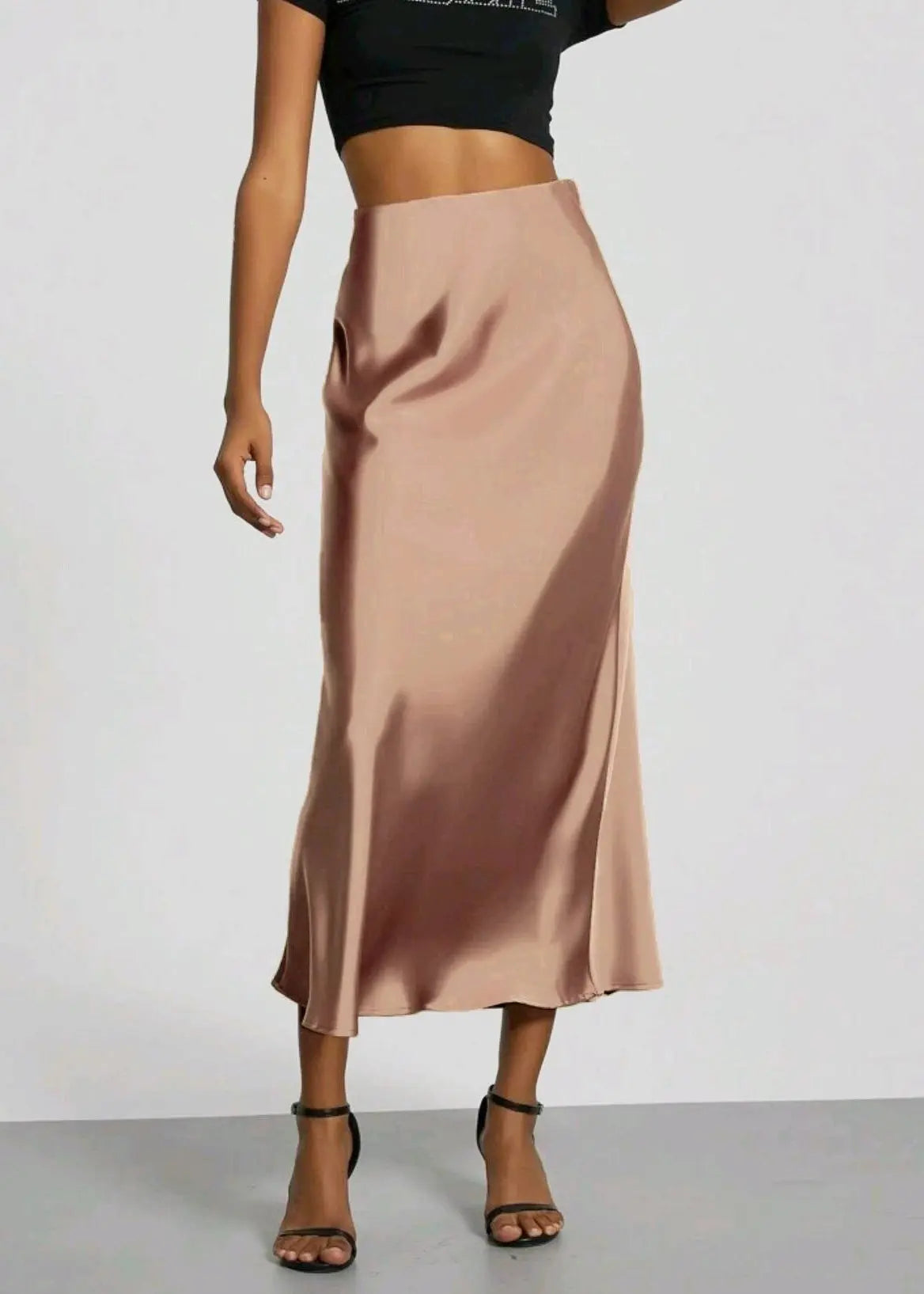 Jupe longue satinée femme élégante chic ORIS WEAR