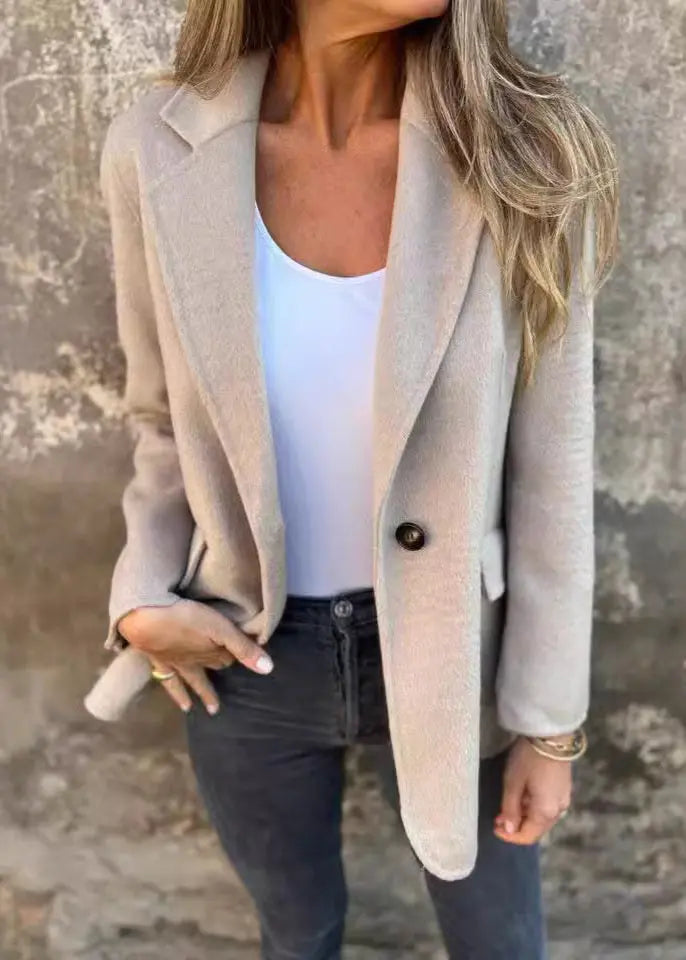 Blazer court boutonné style hiver femme ORIS WEAR