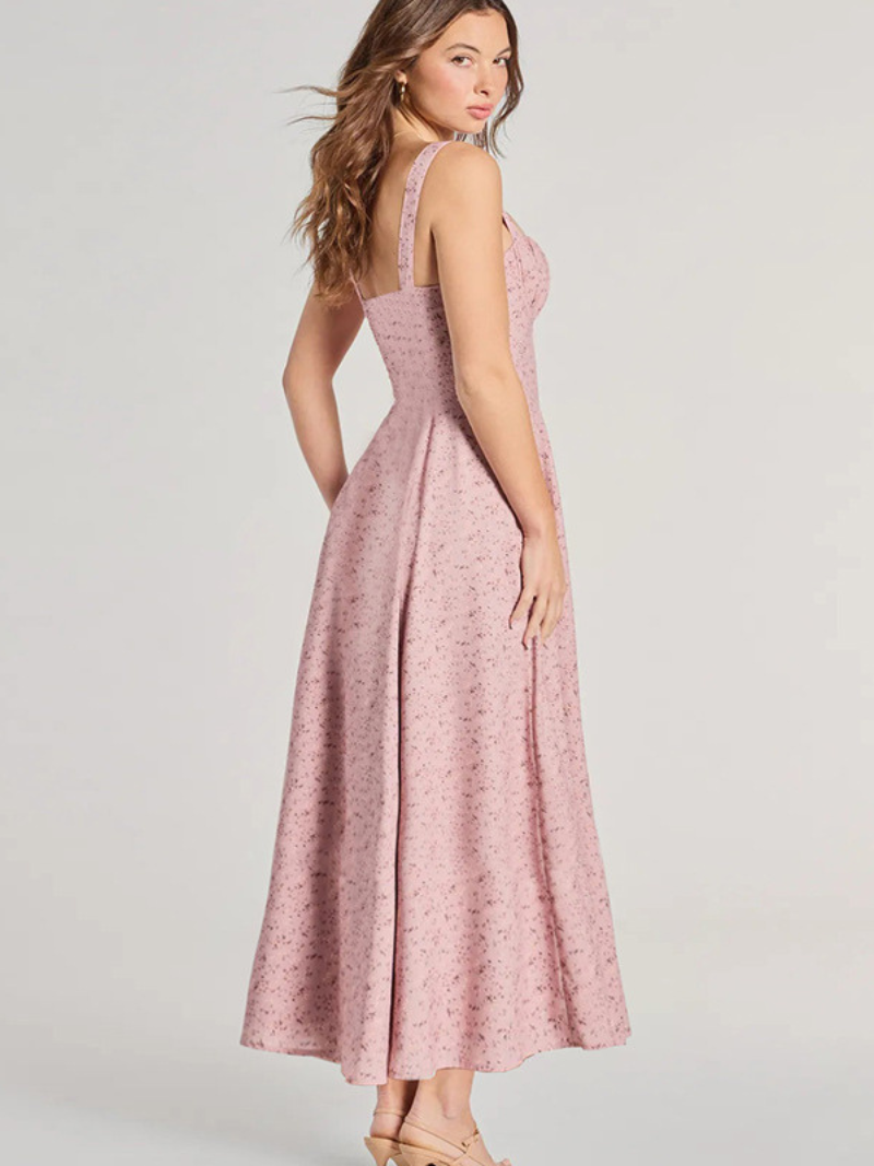 Robe Dos Nu Fendue Fleurie ORIS WEAR