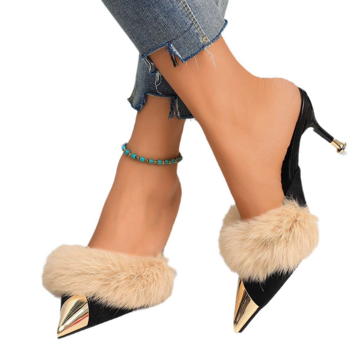 Mules Fermées Peluche Talon ORIS WEAR