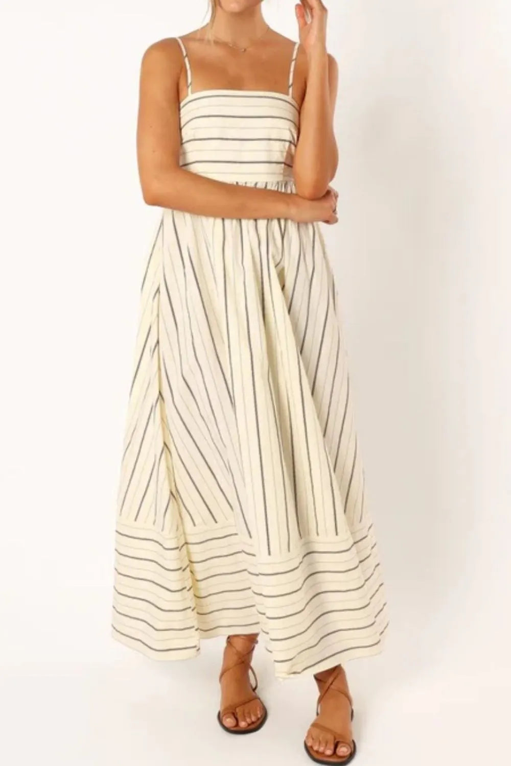 Amélia | Robe Rayures et Décontractée à Bretelles Fines ORIS WEAR