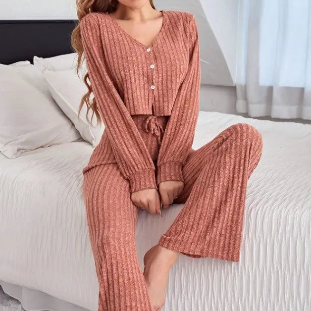 Ensemble nuit femme – Style décontracté chic boutonné Acme