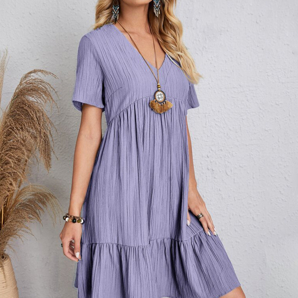 Fraîcheur Bohème – Robe Courte à Volants ORIS WEAR