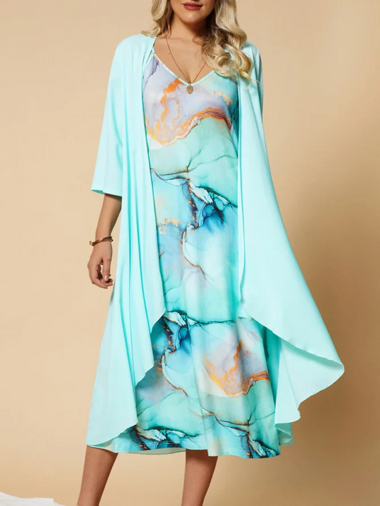 Robe Fleurie Duo - Élégance 2 Pièces ORIS WEAR