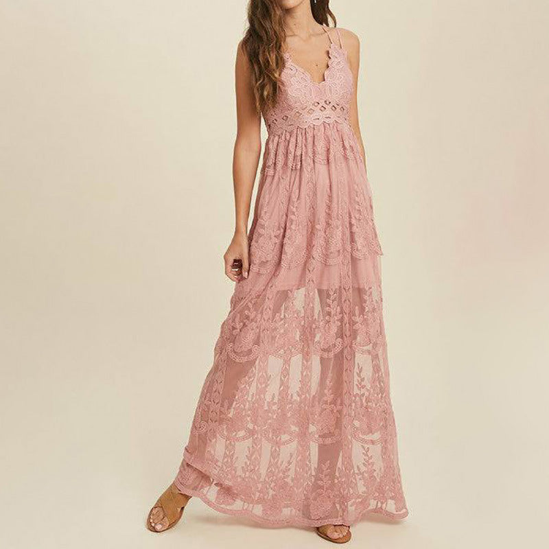 Robe en dentelle à bretelles ORIS WEAR