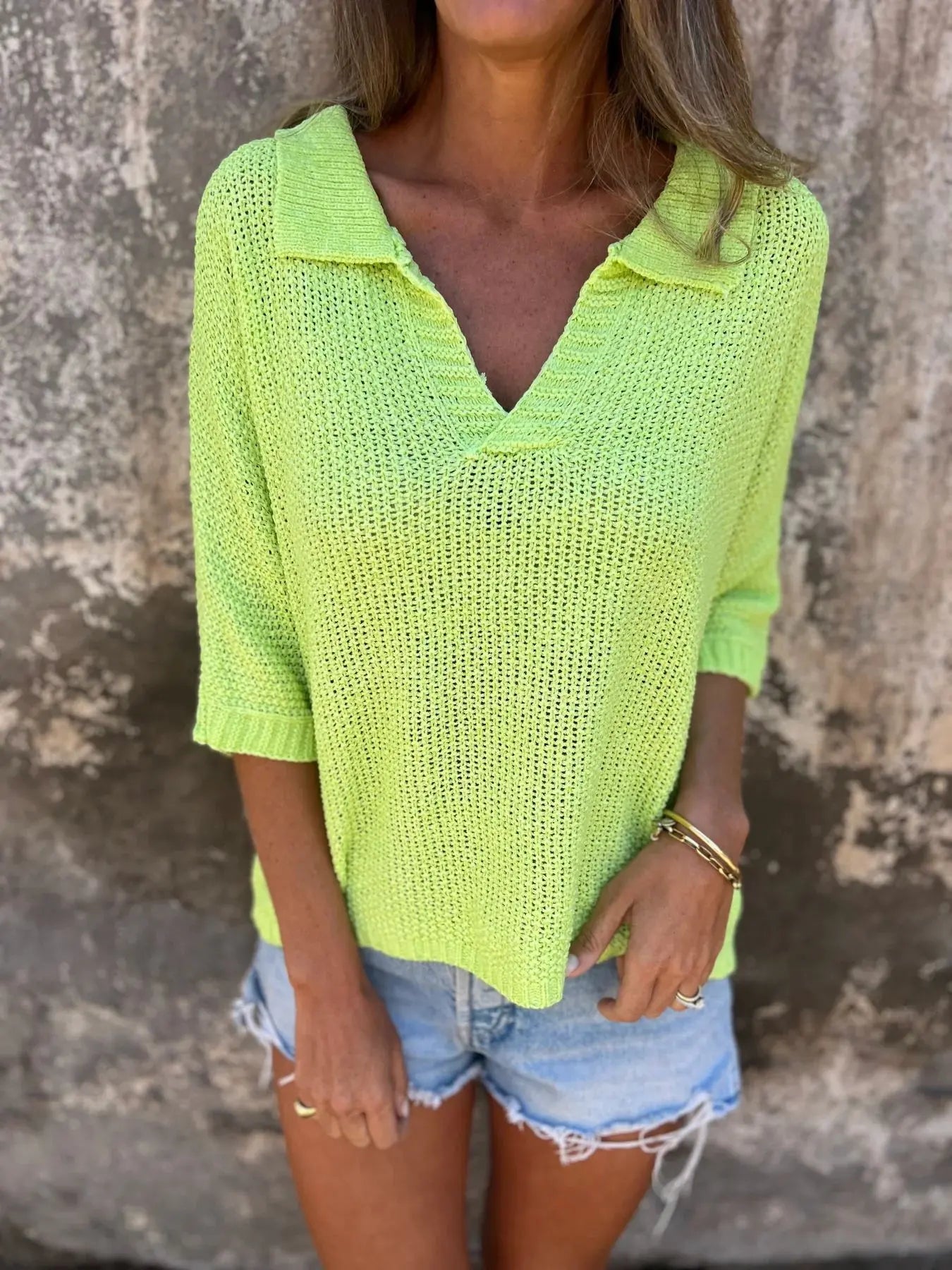 Haut Tricoté Élégant à Col Revers ORIS WEAR