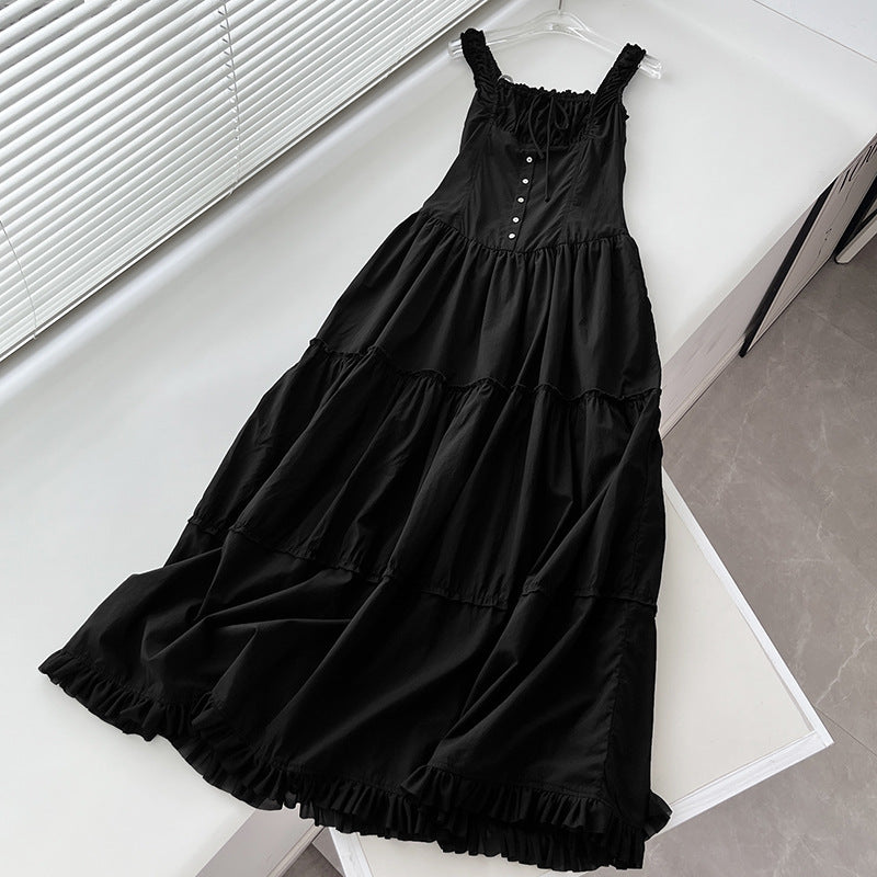 Robe extra longue avec style plissé sur le devant ORIS WEAR