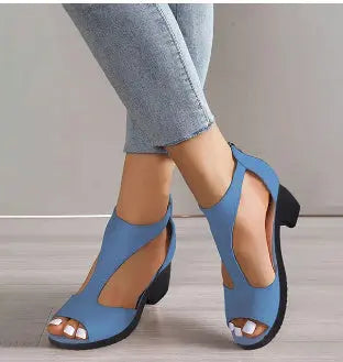 Sandales à Talons Zip & Bout Ouvert ORIS WEAR