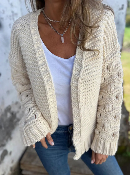 Cardigan Hiver Uni Femme – Élégance Chaleureuse ORIS WEAR
