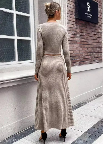 Ensemble tricot femme manches longues ajusté ORIS WEAR