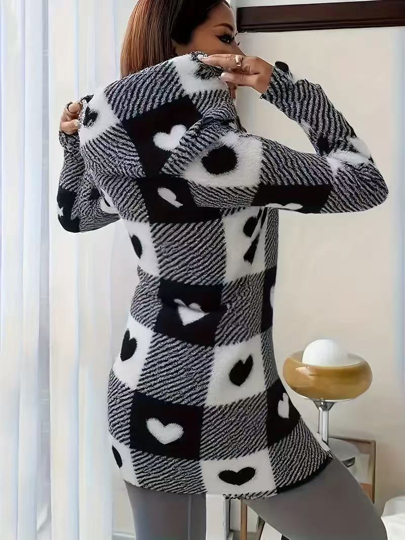 Cozy Plaid Hooded Coat ORIS WEAR