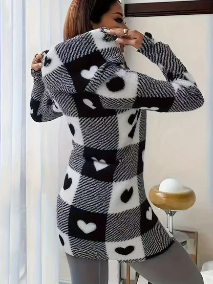 Cozy Plaid Hooded Coat ORIS WEAR