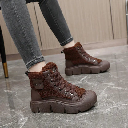 Bottes Montantes à Lacets en Cachemire ORIS WEAR