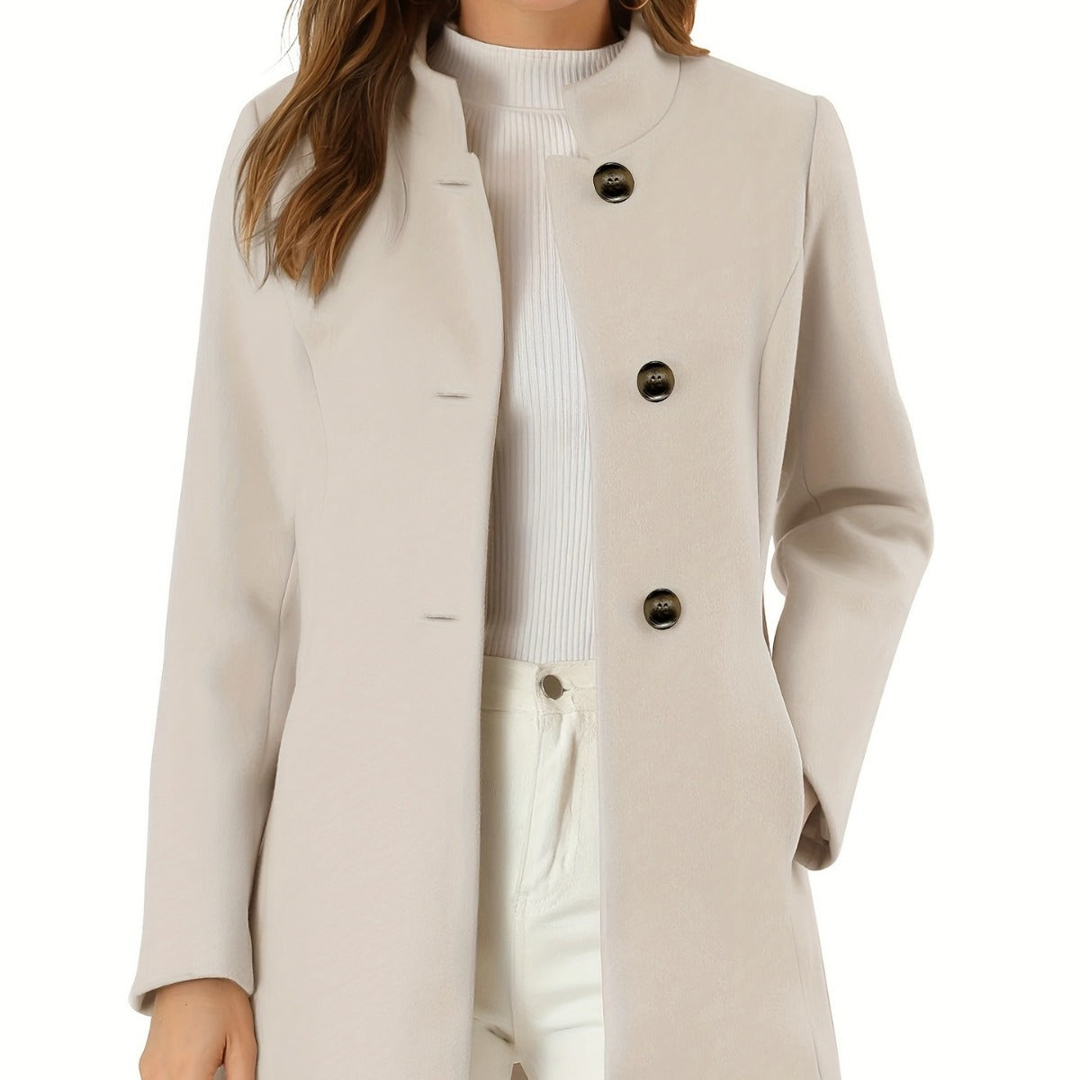 manteau casual automne hiver pas cher
