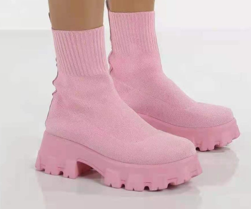 Bottes mi-talons européennes et américaines à tube moyen ORIS WEAR