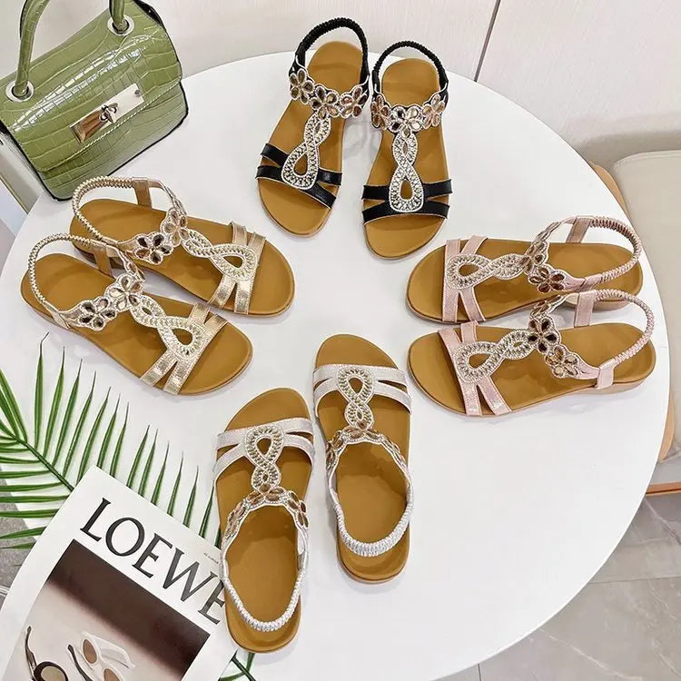 Chloé – Sandales Plates Brillantes & Confortables ORIS WEAR