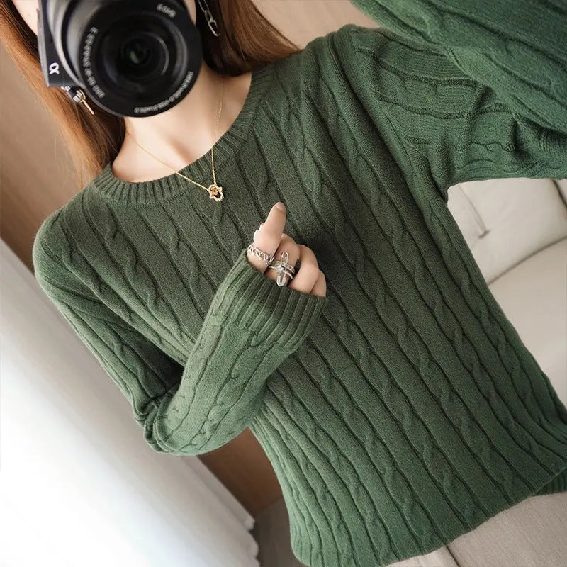 Pull torsadé à manches longues pour femme ORIS WEAR