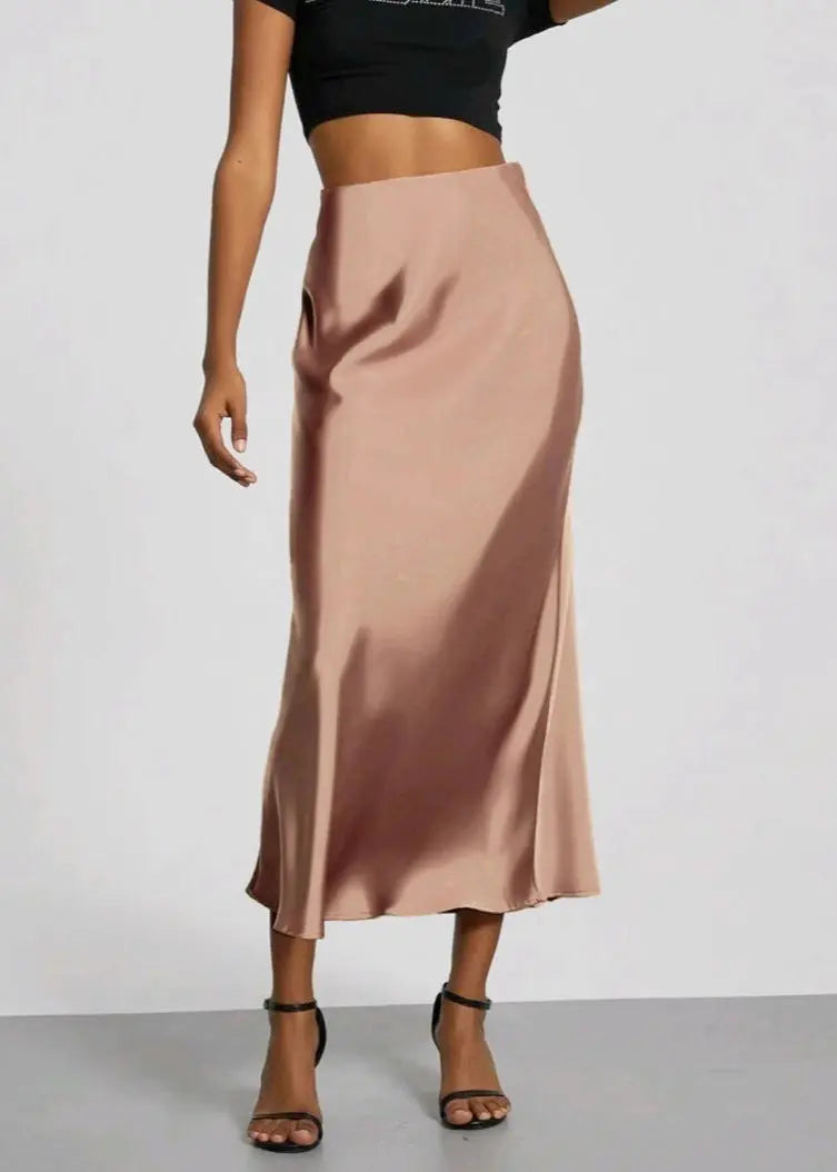 Jupe longue satinée femme élégante chic ORIS WEAR