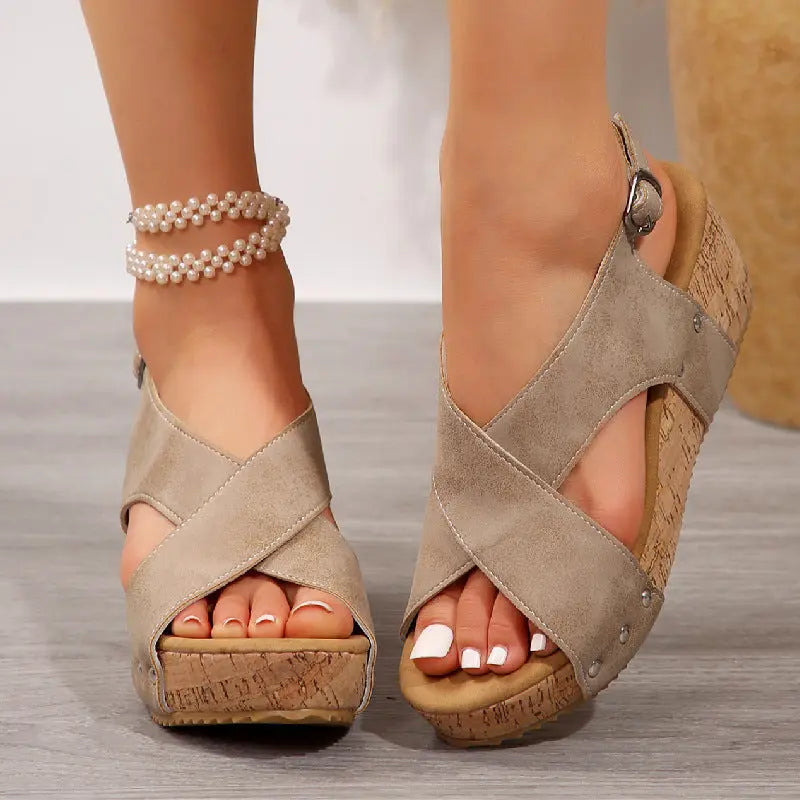 Sandales Compensées à Rivets pour un Look Audacieux ORIS WEAR