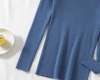 Pull côtelé à col montant – Coupe ajustée et allure chic ORIS WEAR