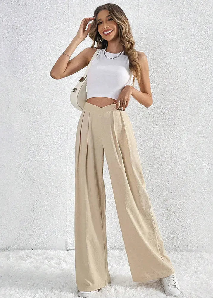 Pantalon large plissé femme été ORIS WEAR