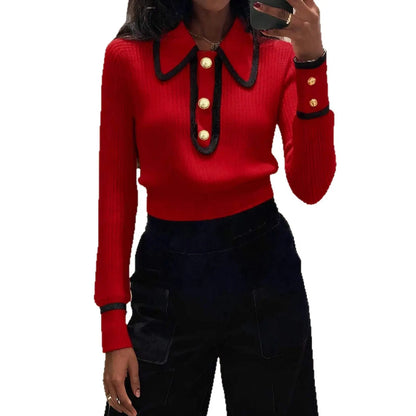 Pull rouge color-block style designer ORIS WEAR