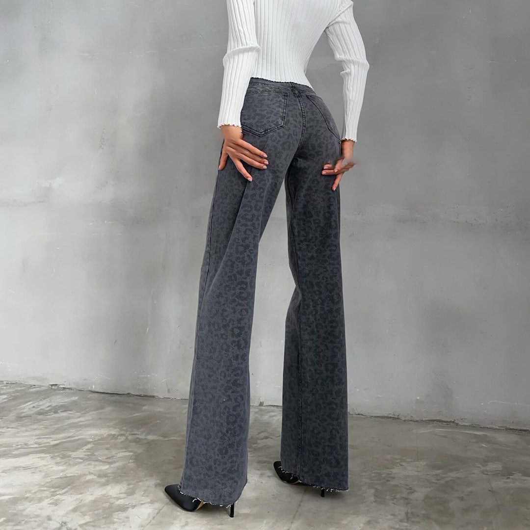 Jean étroit à imprimé léopard ORIS WEAR