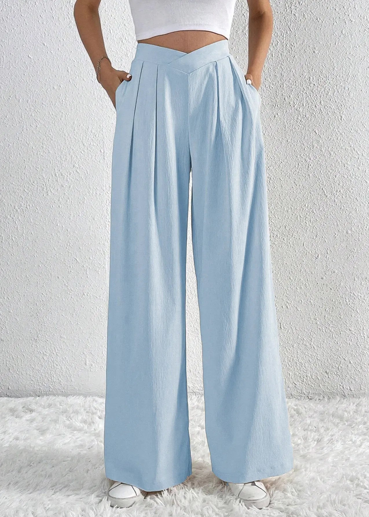 Pantalon large plissé femme été ORIS WEAR