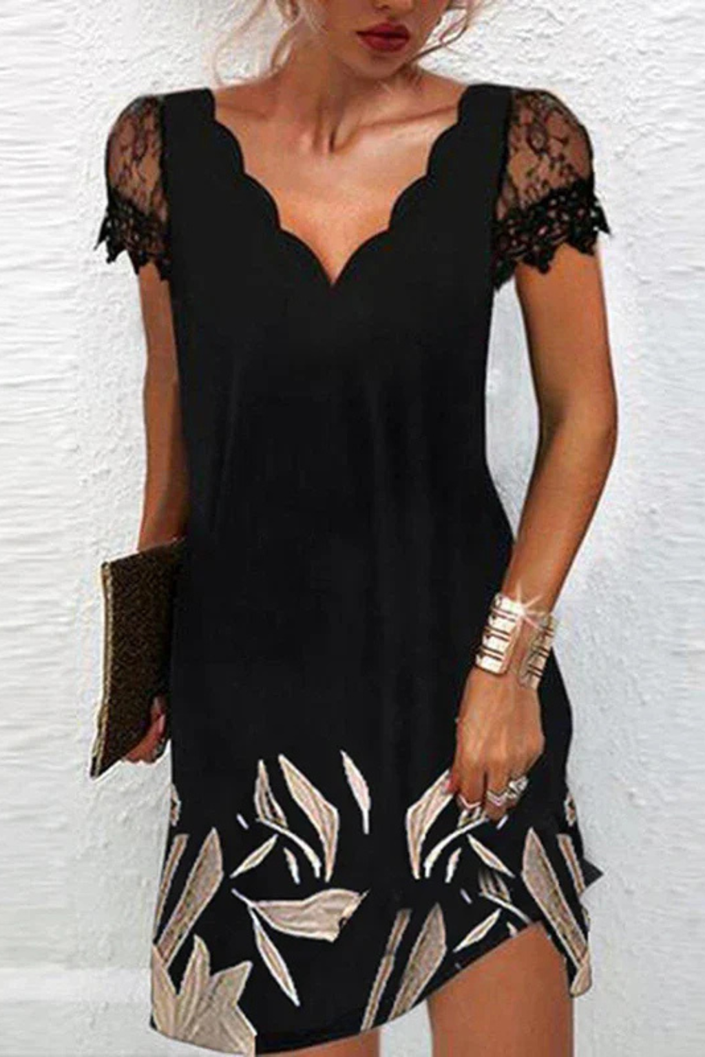 Harriet | Robe midi à manches en dentelle pour invitée de mariage Celeste London