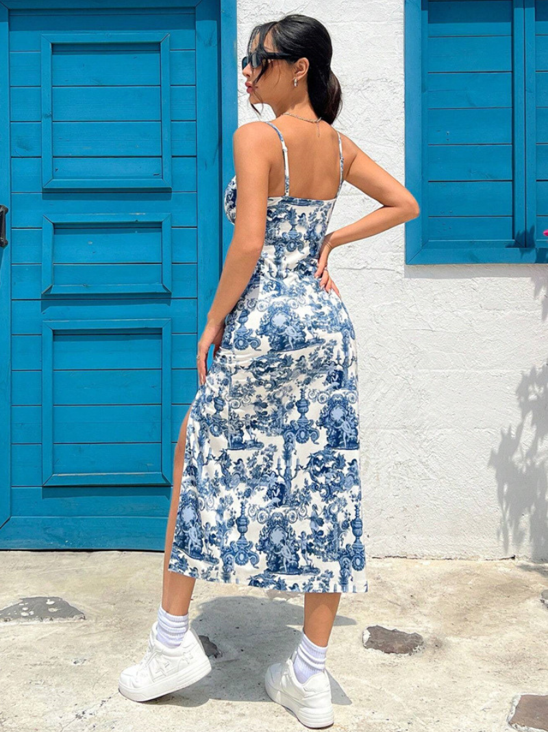 Robe Imprimée à Longue Droite ORIS WEAR