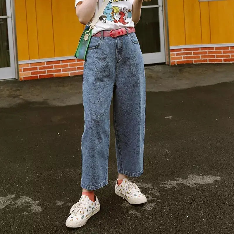 Léonie – Jean Large à Motif Ourson Zippé ORIS WEAR
