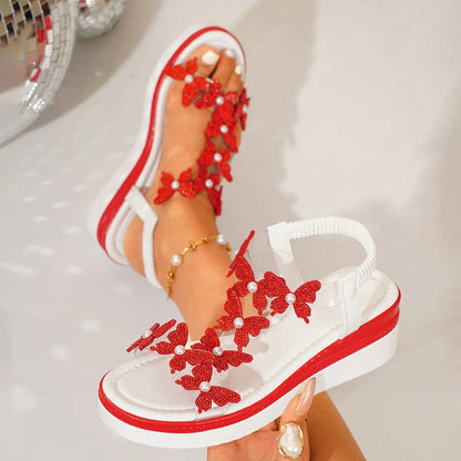 Sandales Plateforme Papillon Strass ORIS WEAR