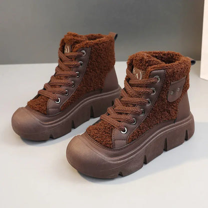 Bottes Montantes à Lacets en Cachemire ORIS WEAR