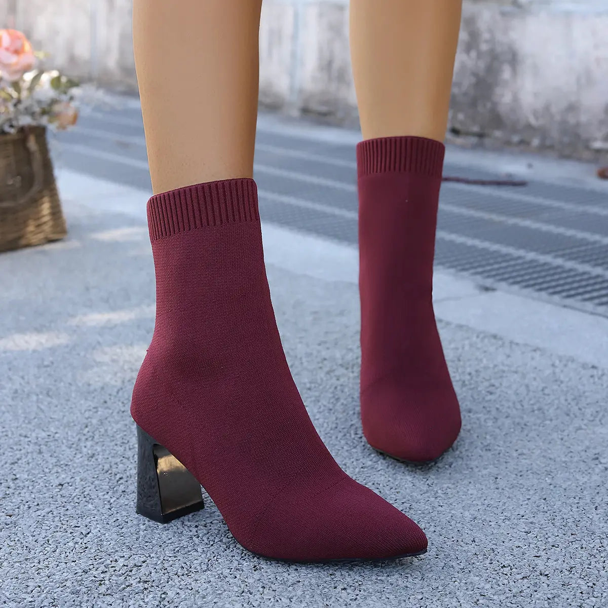 Bottines chaussettes – Talon géométrique chic ORIS WEAR