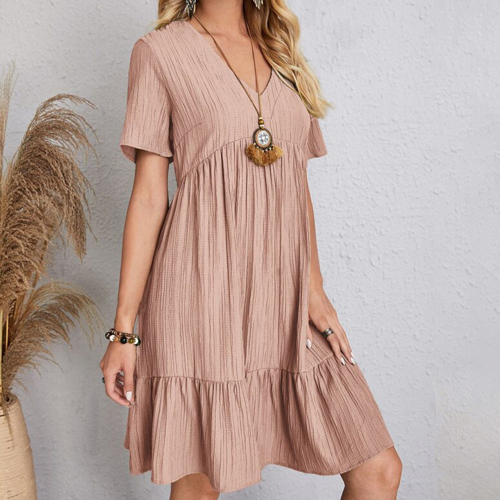 Robe longue femme bohème abricot — ORIS WEAR