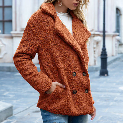 Manteau moelleux à revers ample, ORIS WEAR