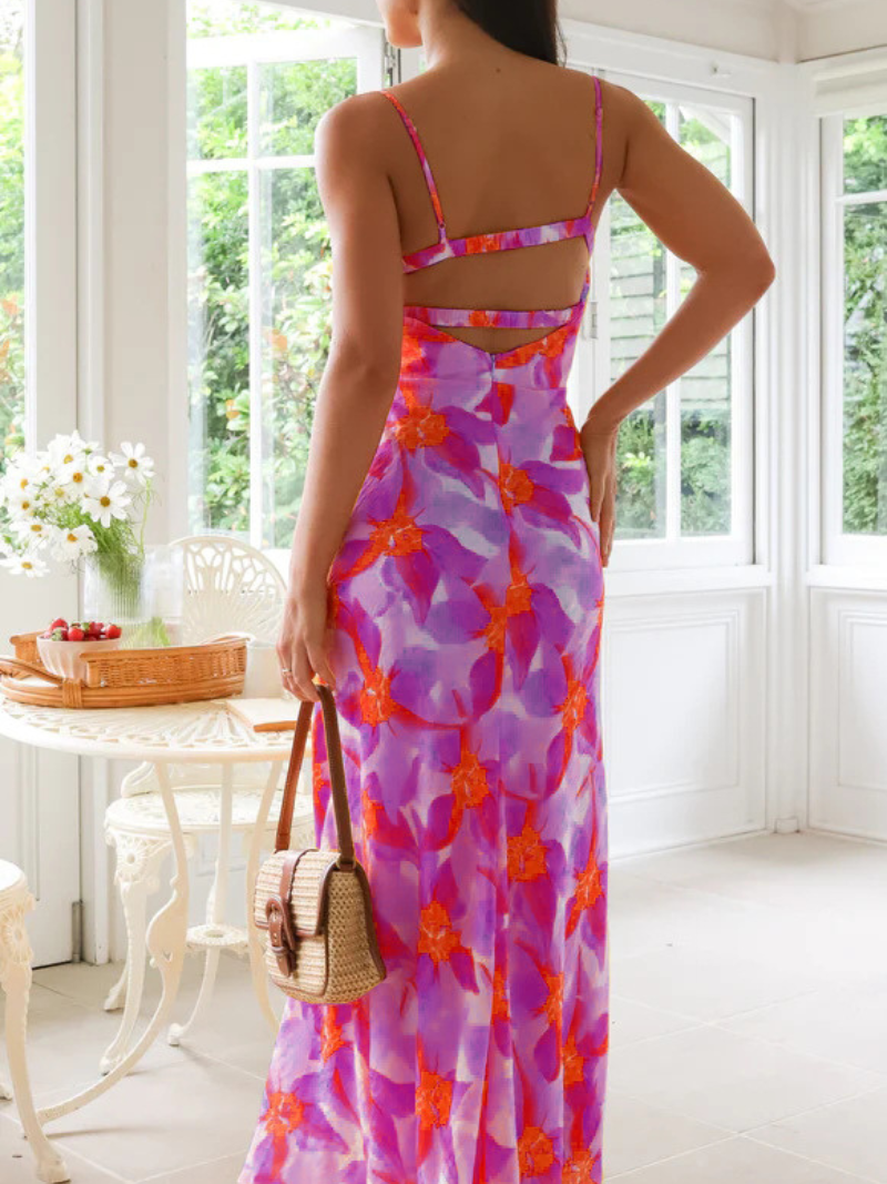 Maya | La Robe Mi-Longue Fleurie élégante ORIS WEAR