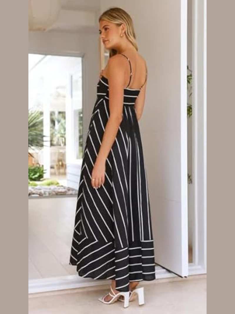 Robe Longue Bohème à Spaghetti et Dos Élastique ORIS WEAR